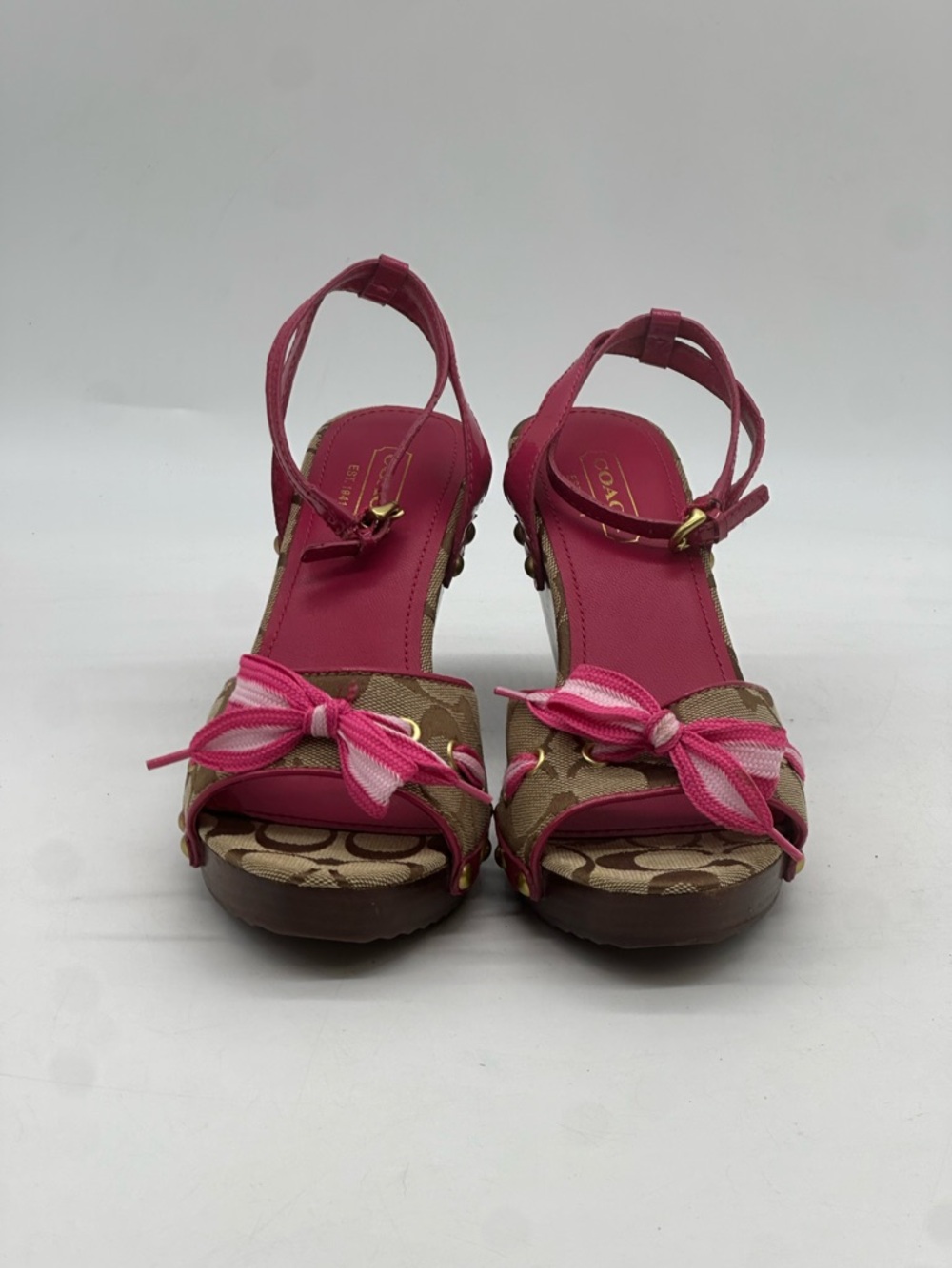 Coach Betsy Y2K Wooden Wedge Heels. Size 7 - Picture 2 of 8